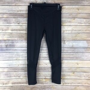Embrace Your Love Leggings‎ Womens M Mid Rise Mesh Panel Black Mid Rise Solid